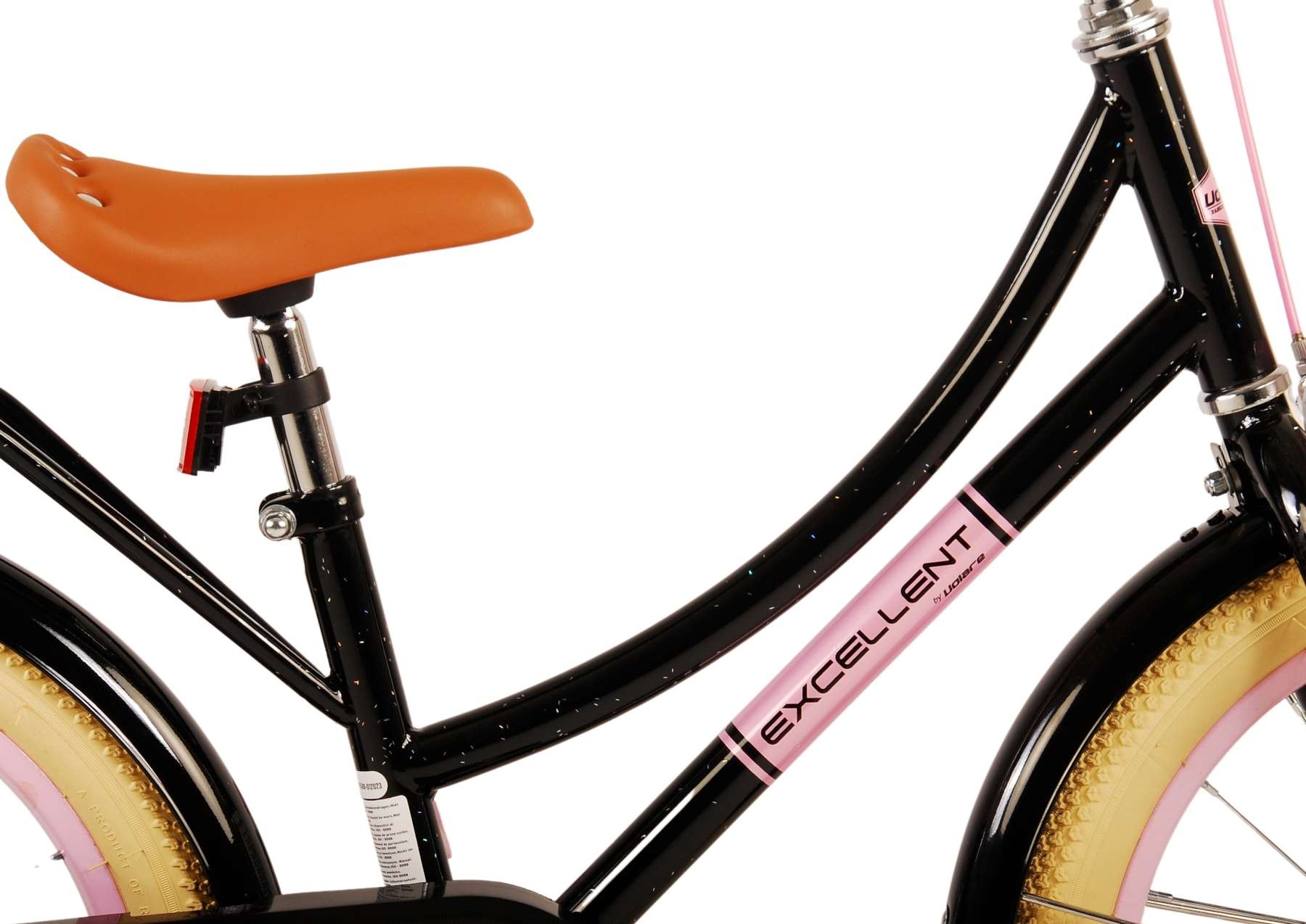 Volare Excellent Kinderfahrrad - Mädchen -18 Zoll - Schwarz - 95% zusammengebaut