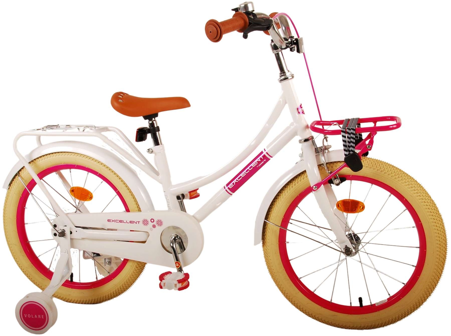 Volare Excellent Kinderfahrrad - Mädchen - 18 Zoll - Weiß - 95% montiert