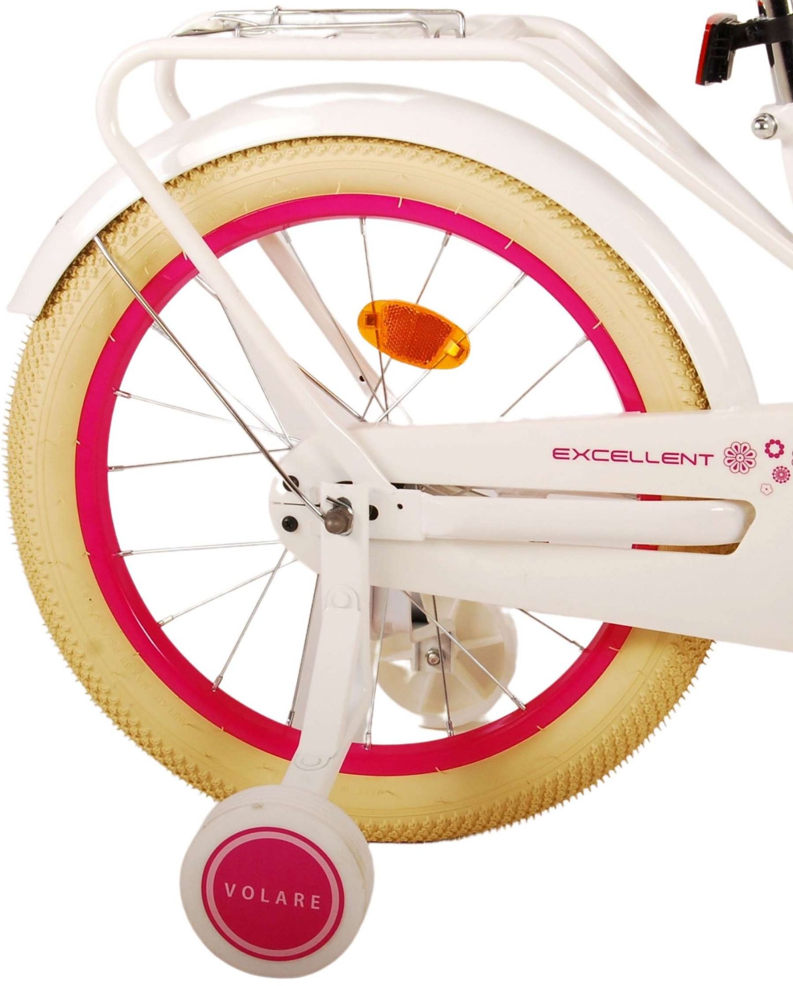 Volare Excellent Kinderfahrrad - Mädchen - 18 Zoll - Weiß - 95% montiert