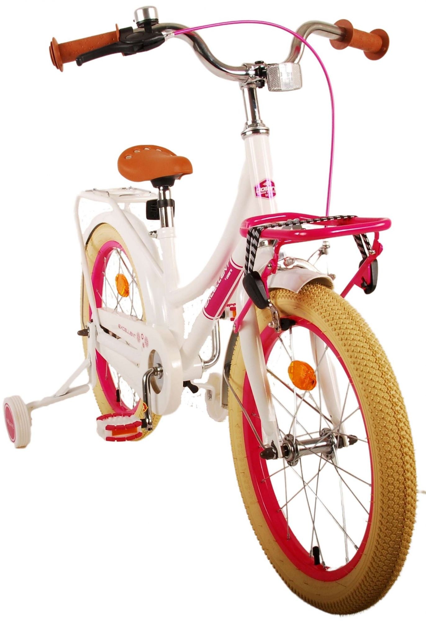 Volare Excellent Kinderfahrrad - Mädchen - 18 Zoll - Weiß - 95% montiert