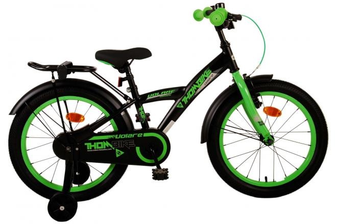 Volare Thombike Kinderfahrrad - Jungen - 18 Zoll - Schwarz Grün