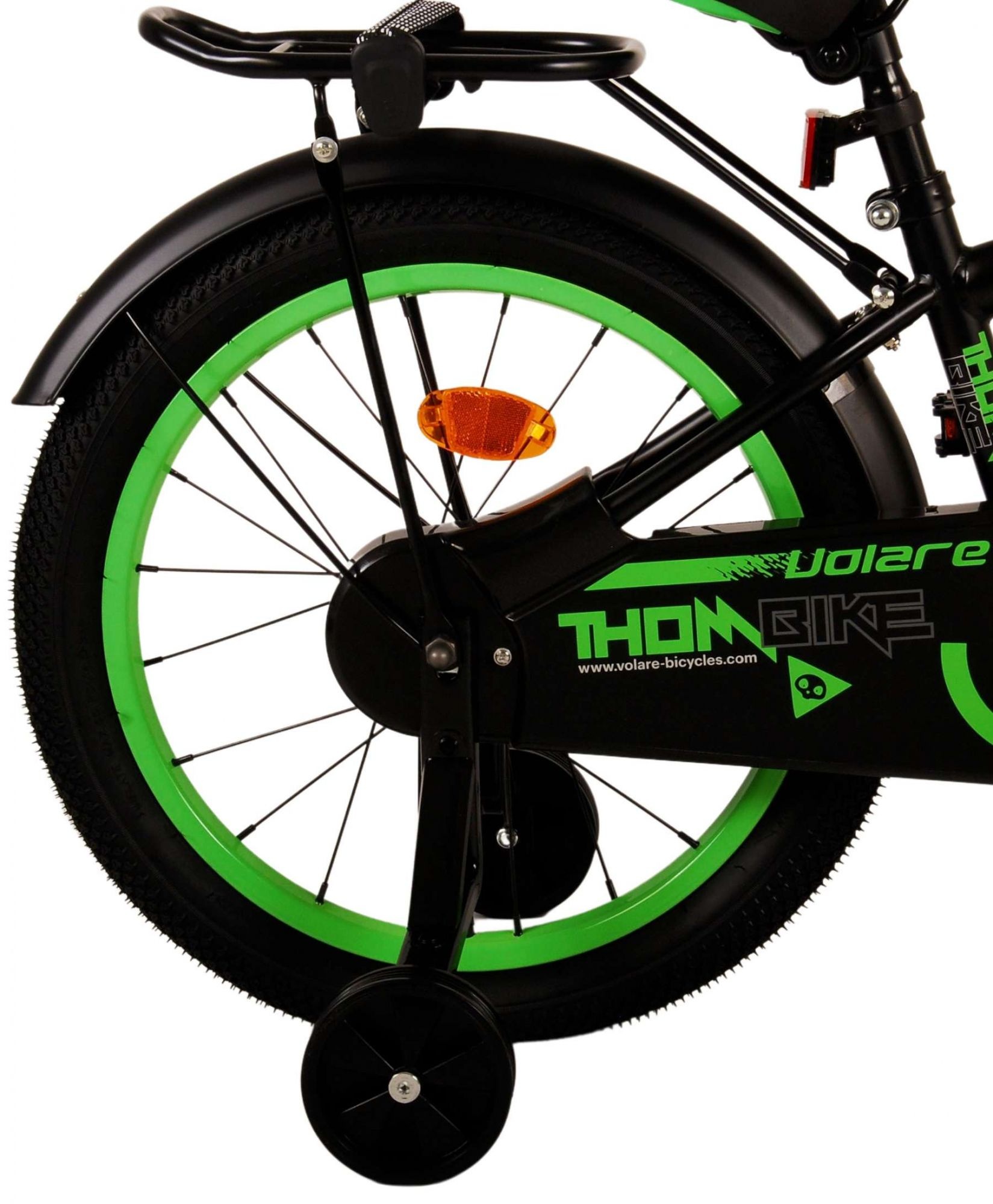 Volare Thombike Kinderfahrrad - Jungen - 18 Zoll - Schwarz Grün