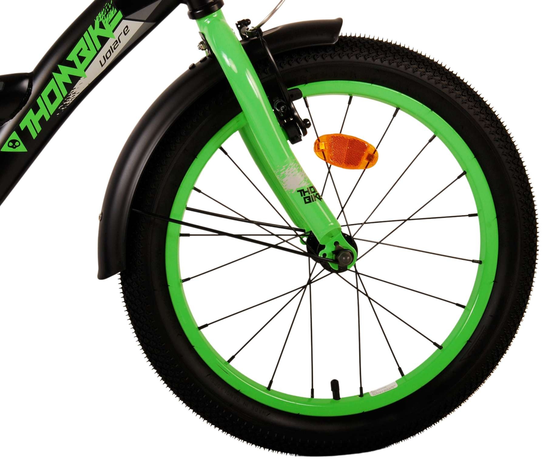 Volare Thombike Kinderfahrrad - Jungen - 18 Zoll - Schwarz Grün