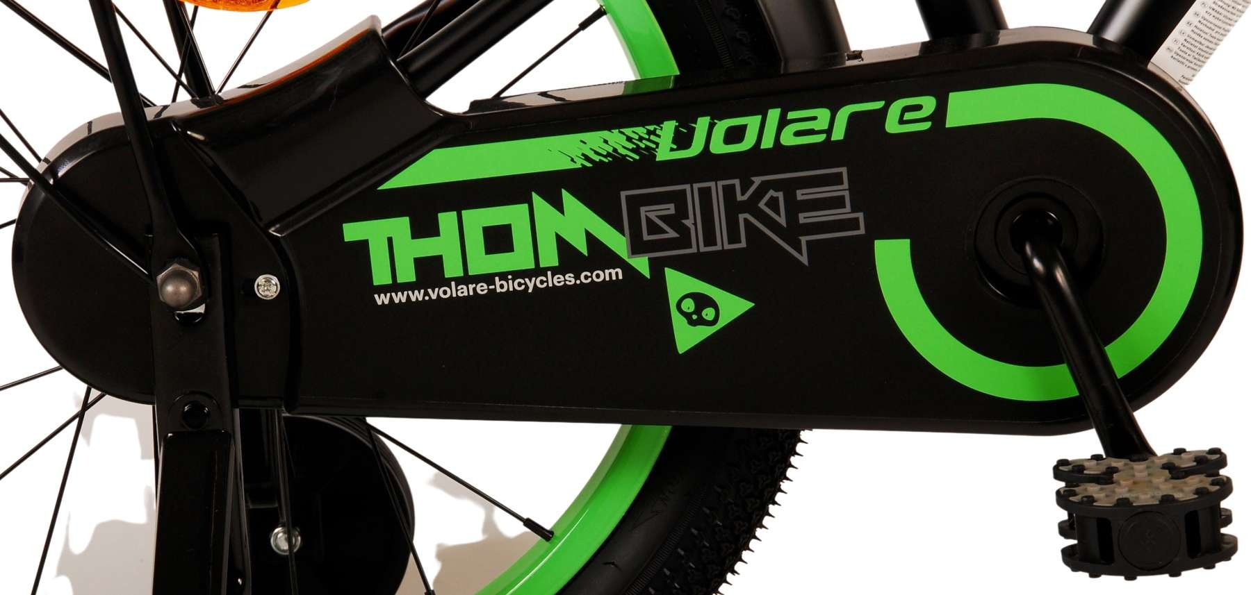 Volare Thombike Kinderfahrrad - Jungen - 18 Zoll - Schwarz Grün