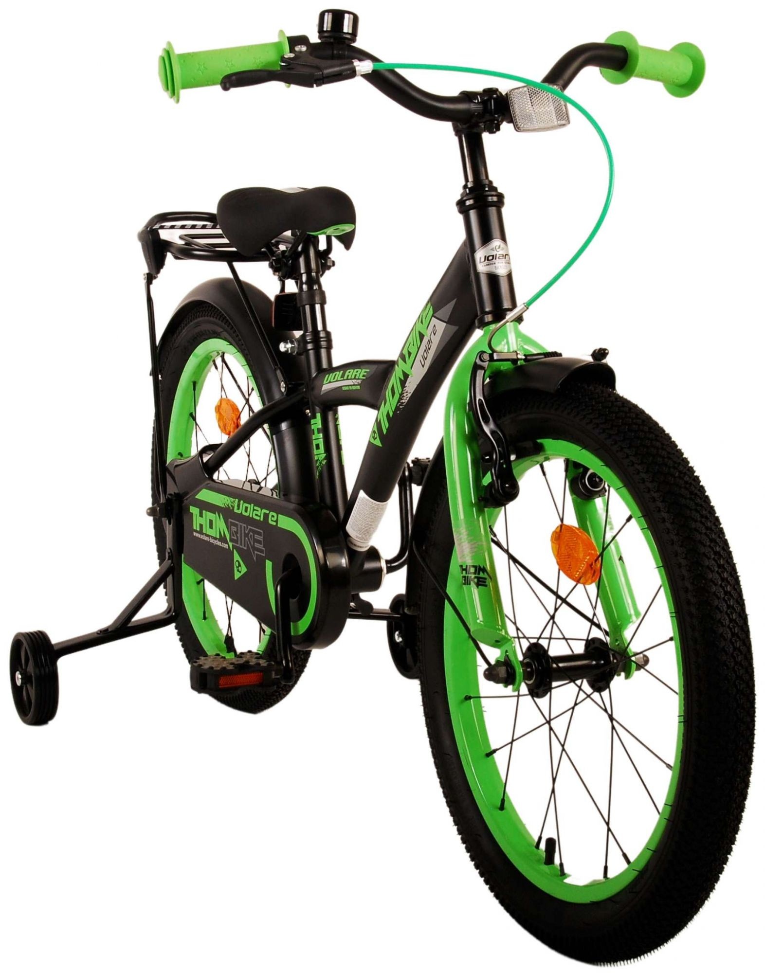 Volare Thombike Kinderfahrrad - Jungen - 18 Zoll - Schwarz Grün