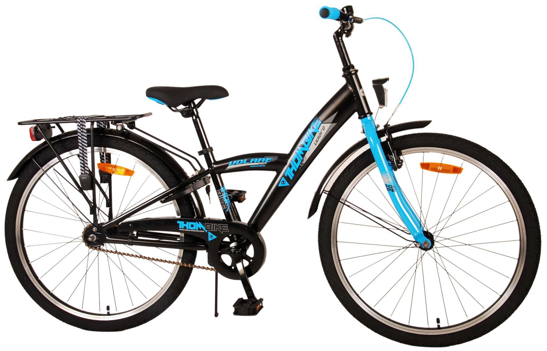 Volare Thombike Kinderfahrrad - Jungen - 24 Zoll - Schwarz Blau