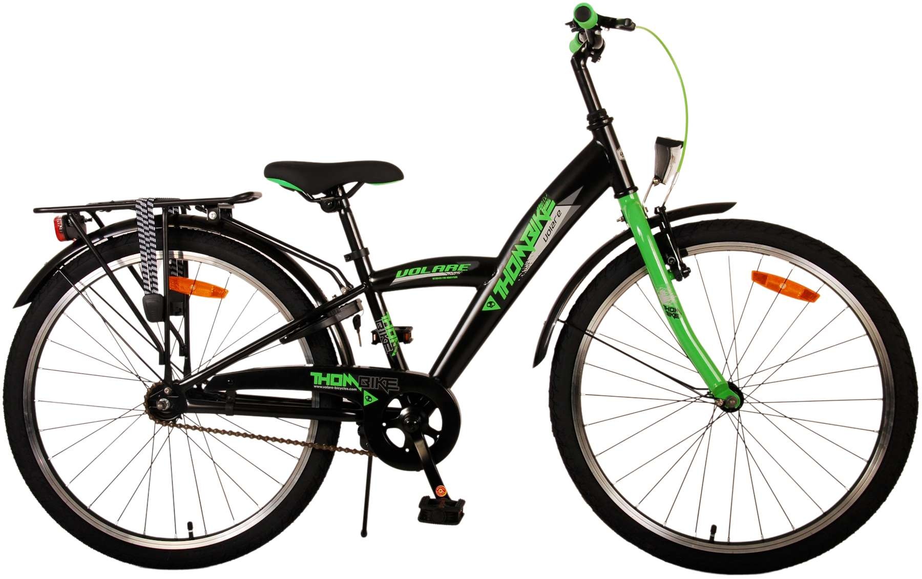 Volare Thombike Kinderfahrrad - Jungen - 24 Zoll - Schwarz Grün
