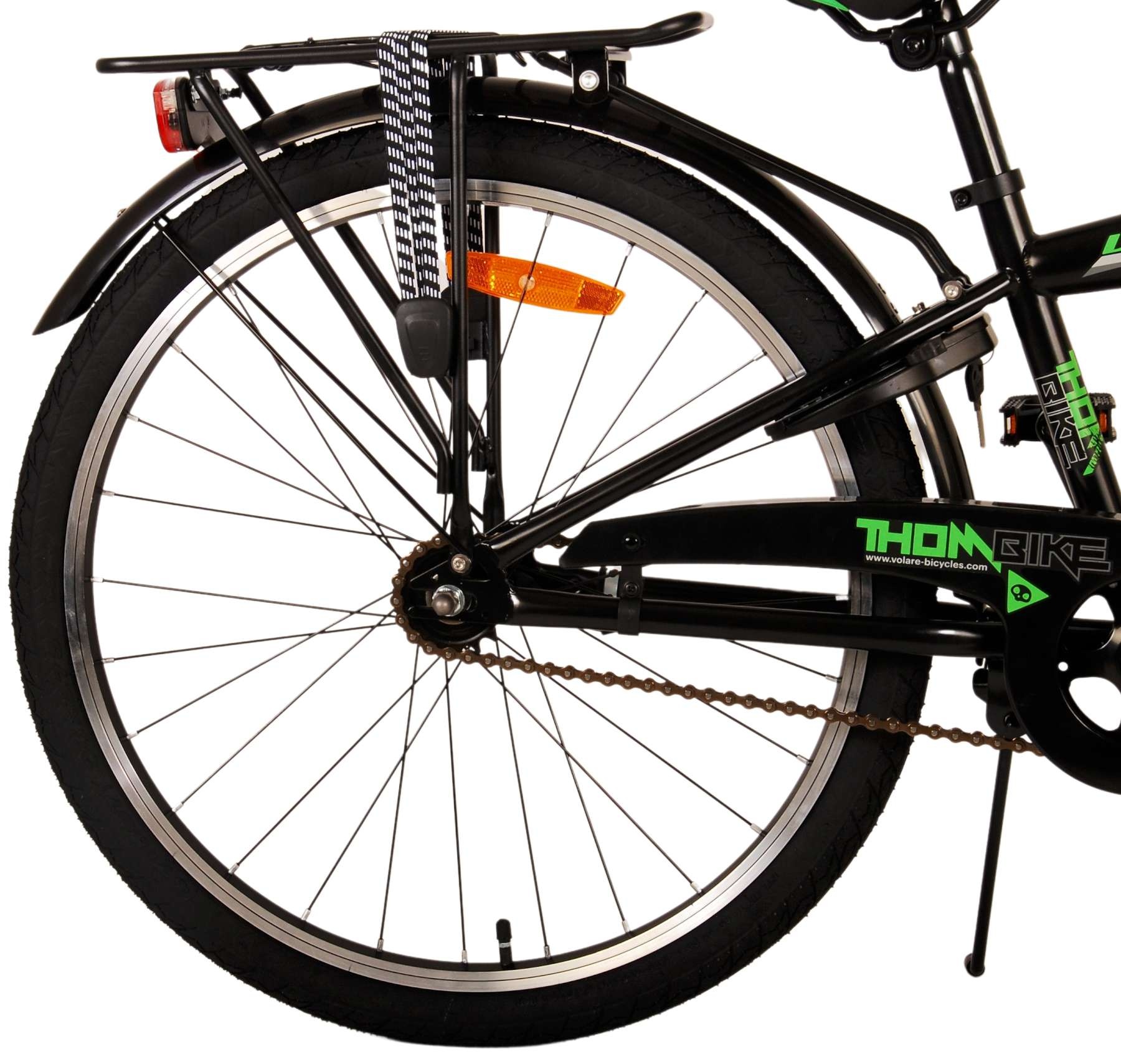 Volare Thombike Kinderfahrrad - Jungen - 24 Zoll - Schwarz Grün