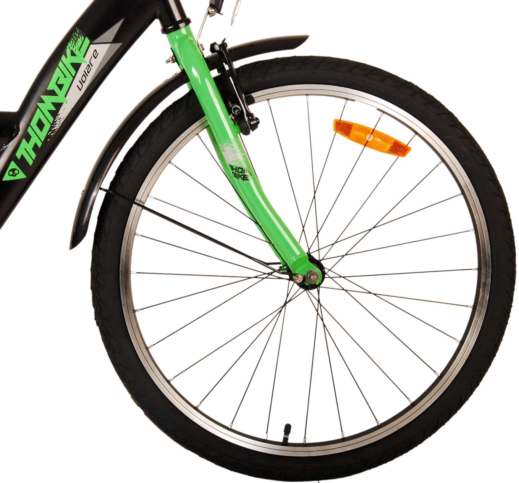 Volare Thombike Kinderfahrrad - Jungen - 24 Zoll - Schwarz Grün