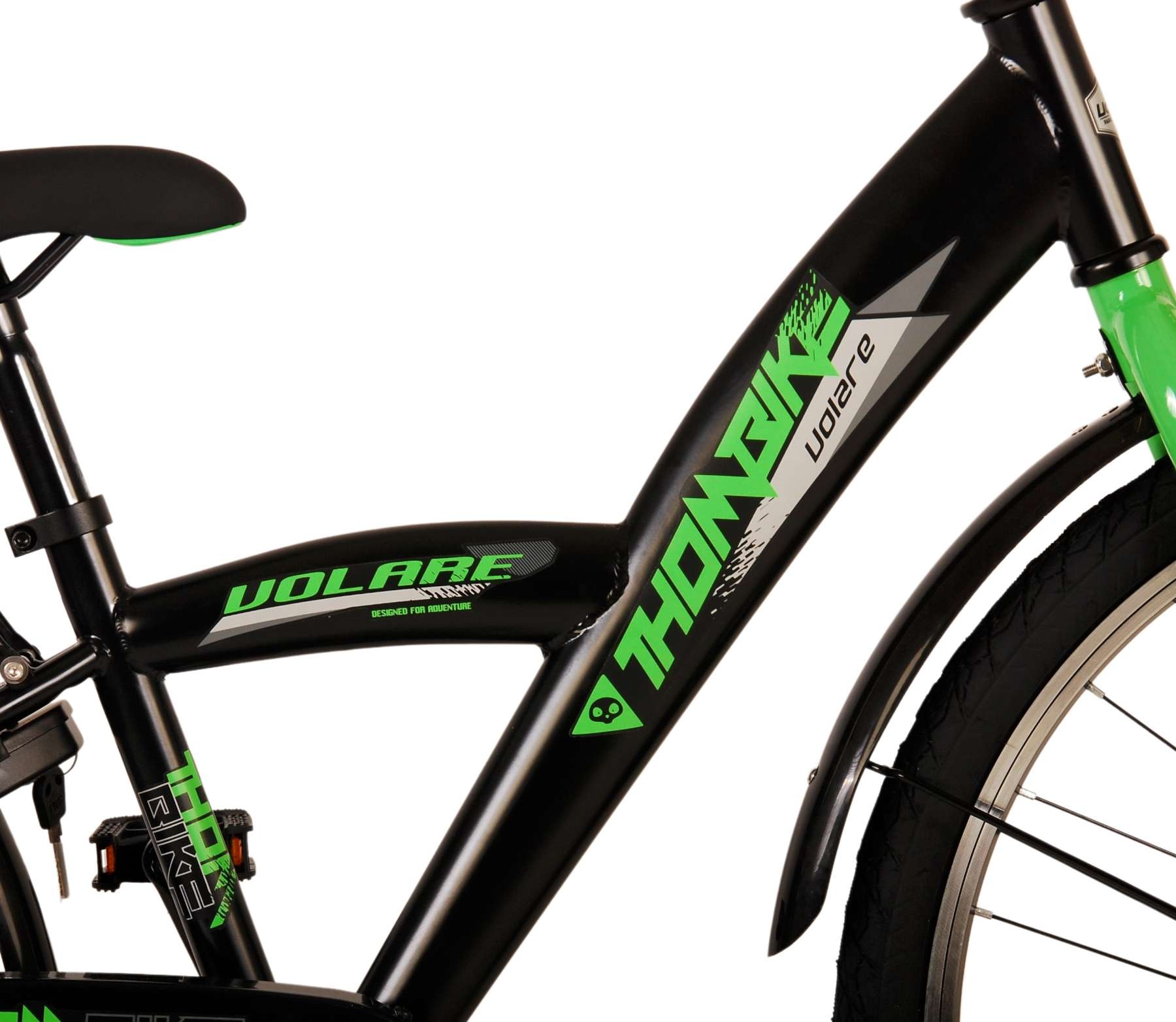 Volare Thombike Kinderfahrrad - Jungen - 24 Zoll - Schwarz Grün