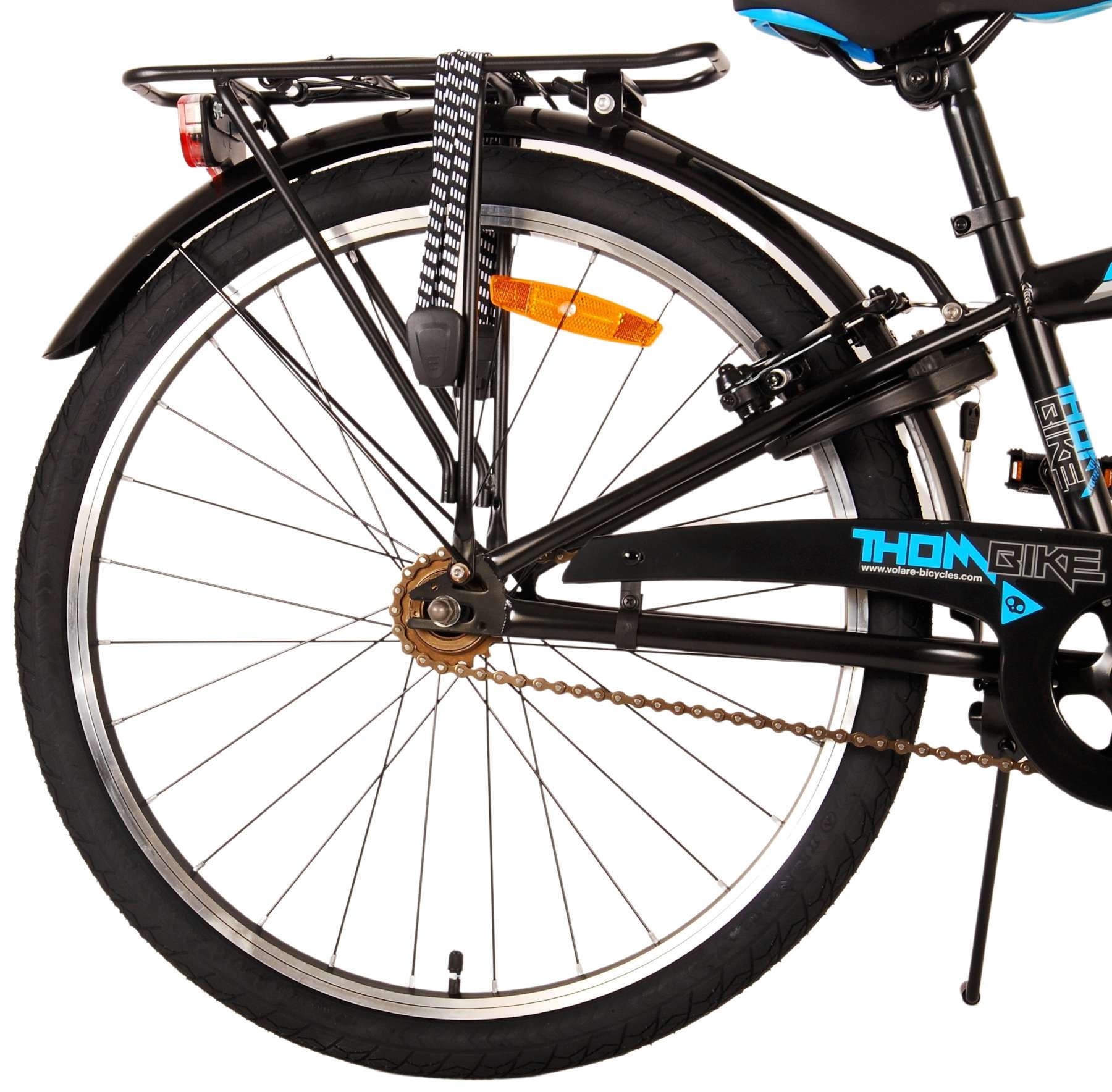 Volare Thombike Kinderfahrrad - Jungen - 24 Zoll - Schwarz Blau - Zweihandbremsen