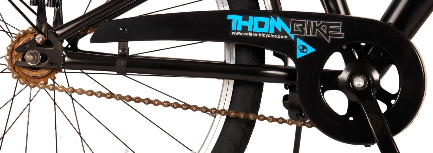 Volare Thombike Kinderfahrrad - Jungen - 24 Zoll - Schwarz Blau - Zweihandbremsen