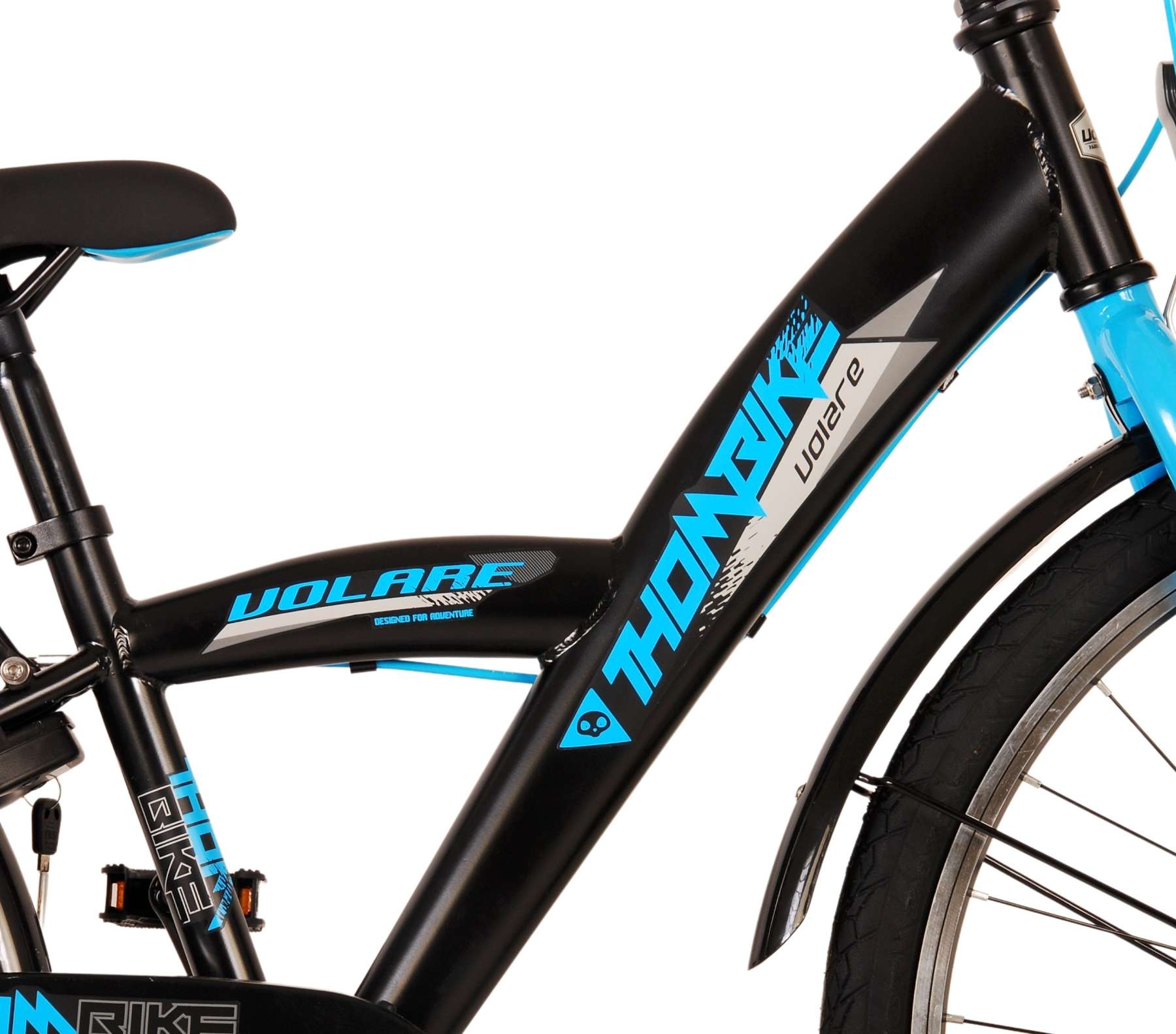 Volare Thombike Kinderfahrrad - Jungen - 24 Zoll - Schwarz Blau - Zweihandbremsen