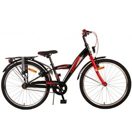 Volare Thombike Kinderfiets - Jongens - 24 inch - Zwart Rood - Twee handremmen