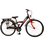 Volare Thombike Kinderfahrrad - Jungen - 24 Zoll - Schwarz Rot - Zweihandbremsen