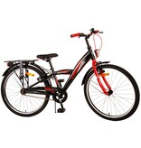 Volare Thombike Kinderfahrrad - Jungen - 24 Zoll - Schwarz Rot - Zweihandbremsen