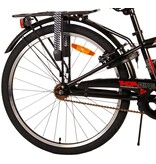 Volare Thombike Kinderfahrrad - Jungen - 24 Zoll - Schwarz Rot - Zweihandbremsen