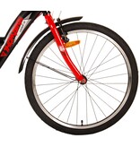 Volare Thombike Kinderfahrrad - Jungen - 24 Zoll - Schwarz Rot - Zweihandbremsen