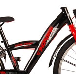 Volare Thombike Kinderfahrrad - Jungen - 24 Zoll - Schwarz Rot - Zweihandbremsen