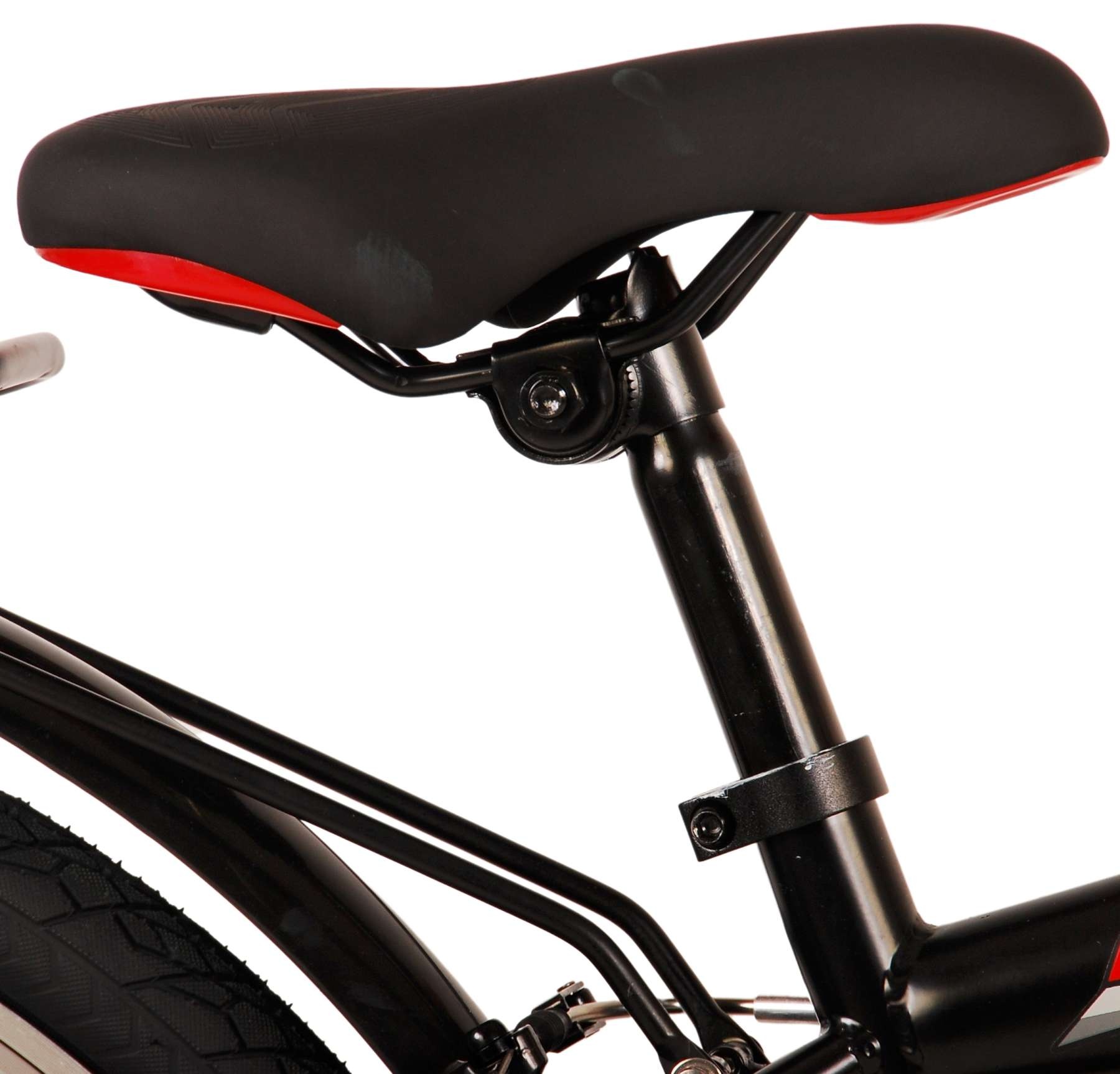 Volare Thombike Kinderfahrrad - Jungen - 24 Zoll - Schwarz Rot - Zweihandbremsen