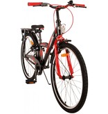 Volare Thombike Kinderfahrrad - Jungen - 24 Zoll - Schwarz Rot - Zweihandbremsen