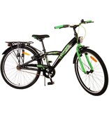 Volare Thombike Kinderfahrrad - Jungen - 24 Zoll - Schwarz Grün - Zweihandbremsen