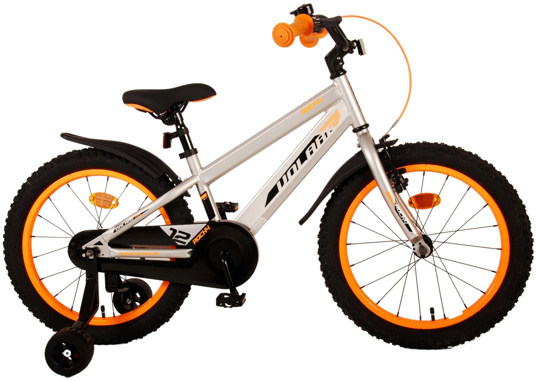 Volare Rocky Children's Bicycle - Boys - 18 inch - Grey