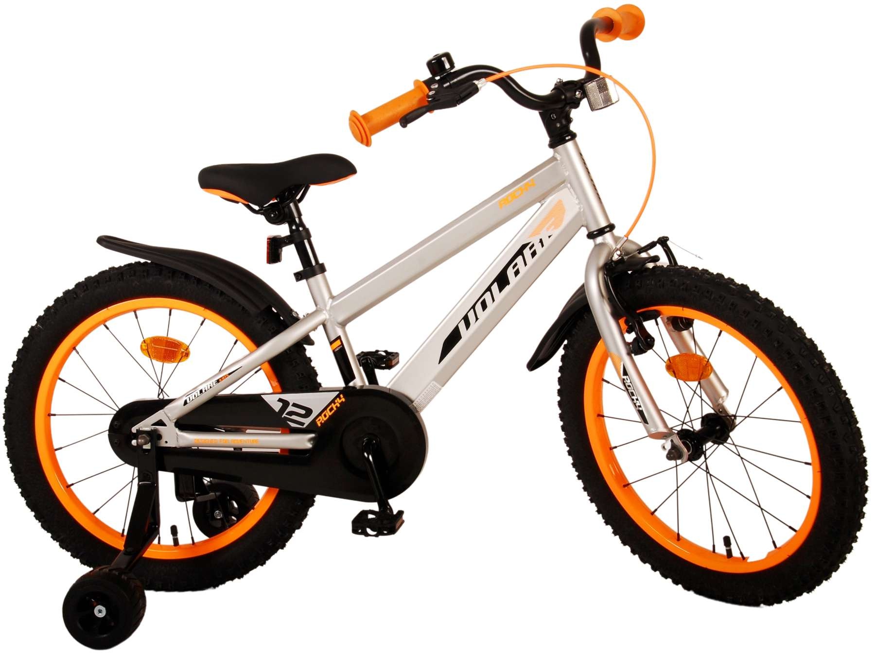 Volare Rocky Children's Bicycle - Boys - 18 inch - Grey