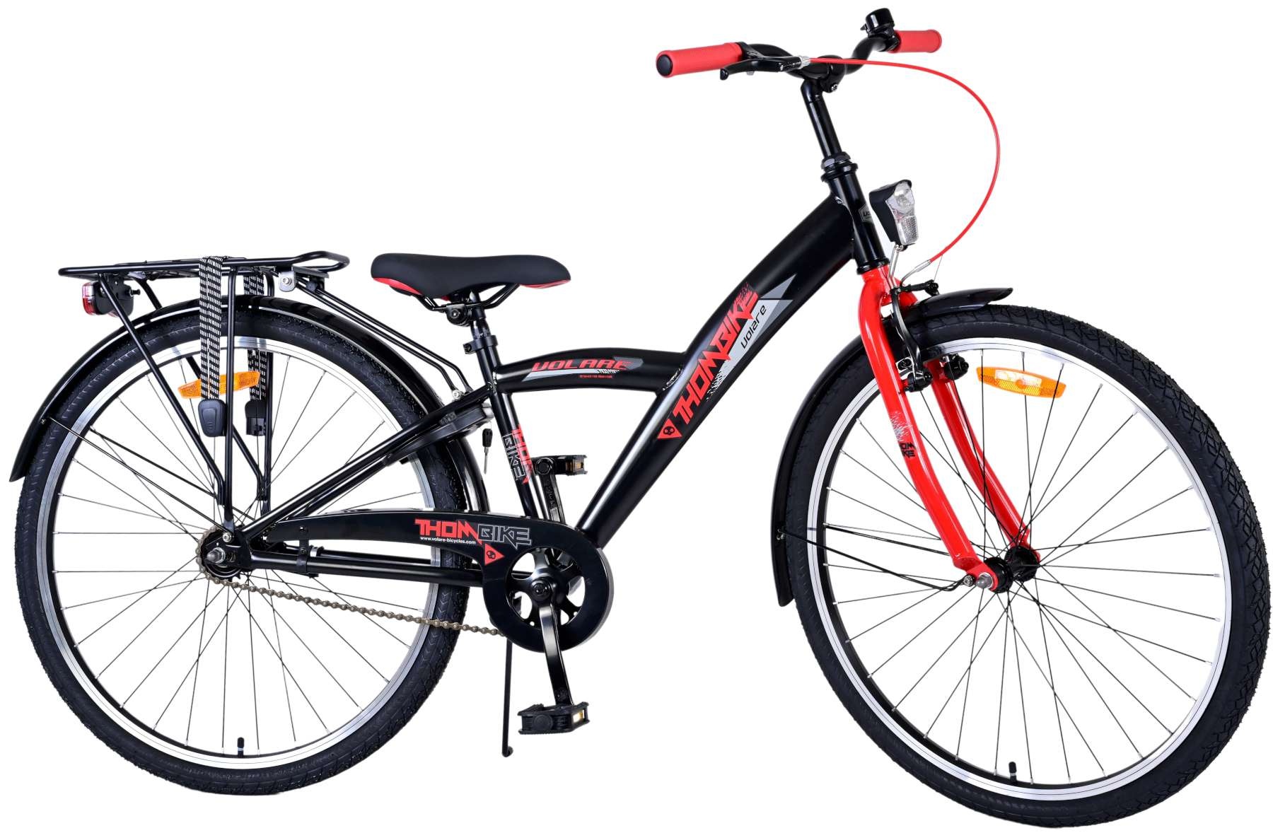Volare Thombike Kinderfahrrad - Jungen - 26 Zoll - Schwarz Rot