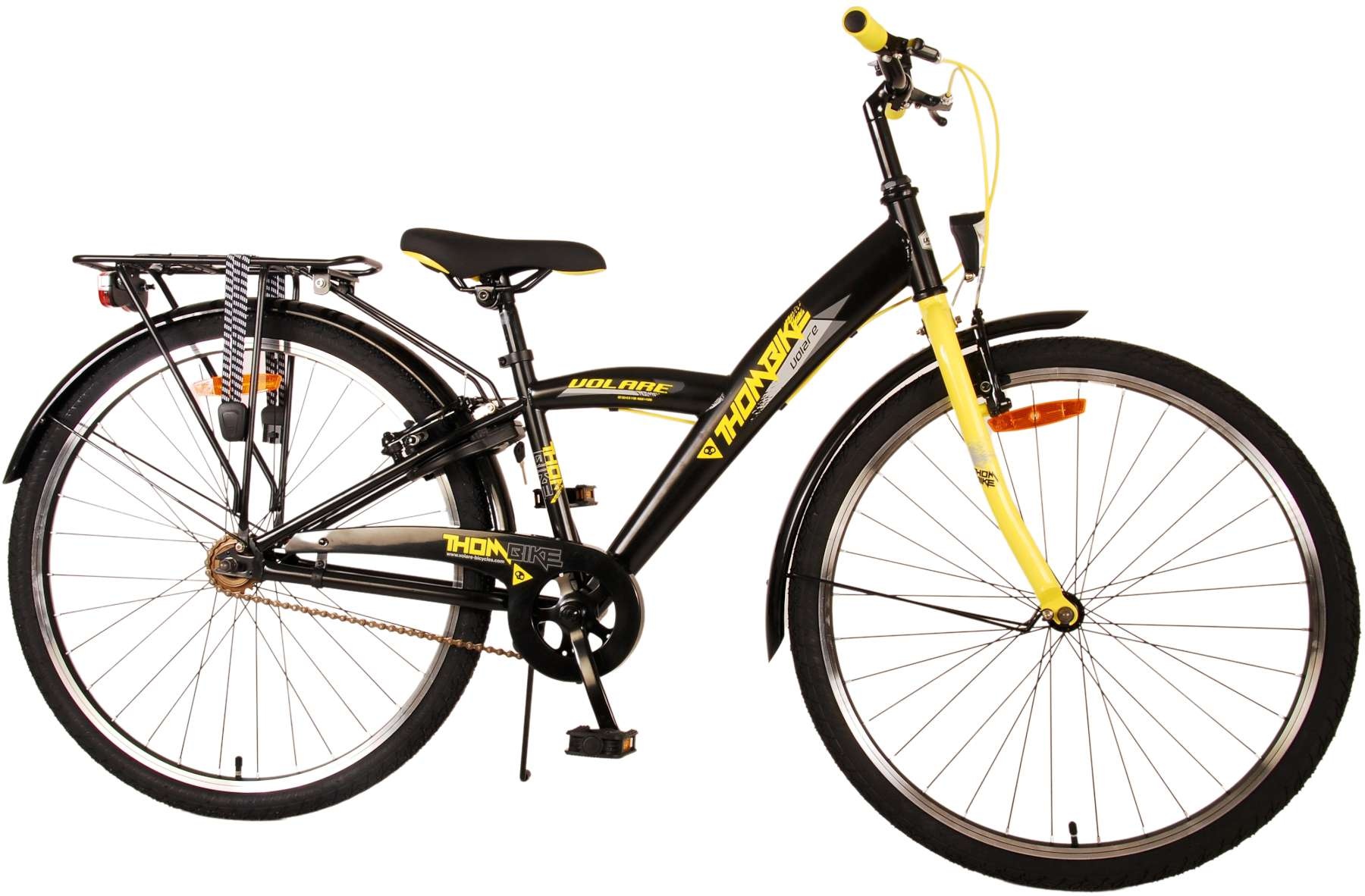 Volare Thombike Kinderfahrrad - Jungen - 26 Zoll - Schwarz-Gelb - Zweihandbremsen
