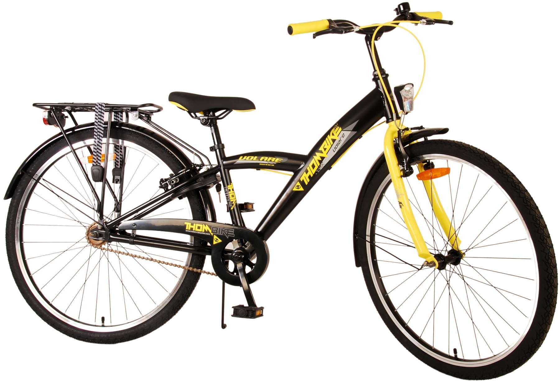 Volare Thombike Kinderfahrrad - Jungen - 26 Zoll - Schwarz-Gelb - Zweihandbremsen