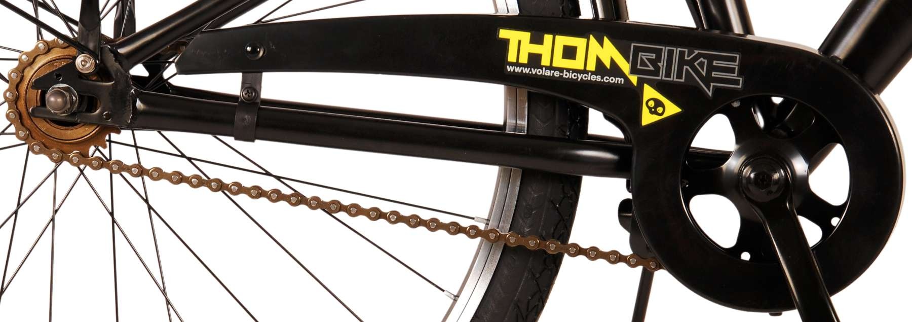 Volare Thombike Kinderfahrrad - Jungen - 26 Zoll - Schwarz-Gelb - Zweihandbremsen