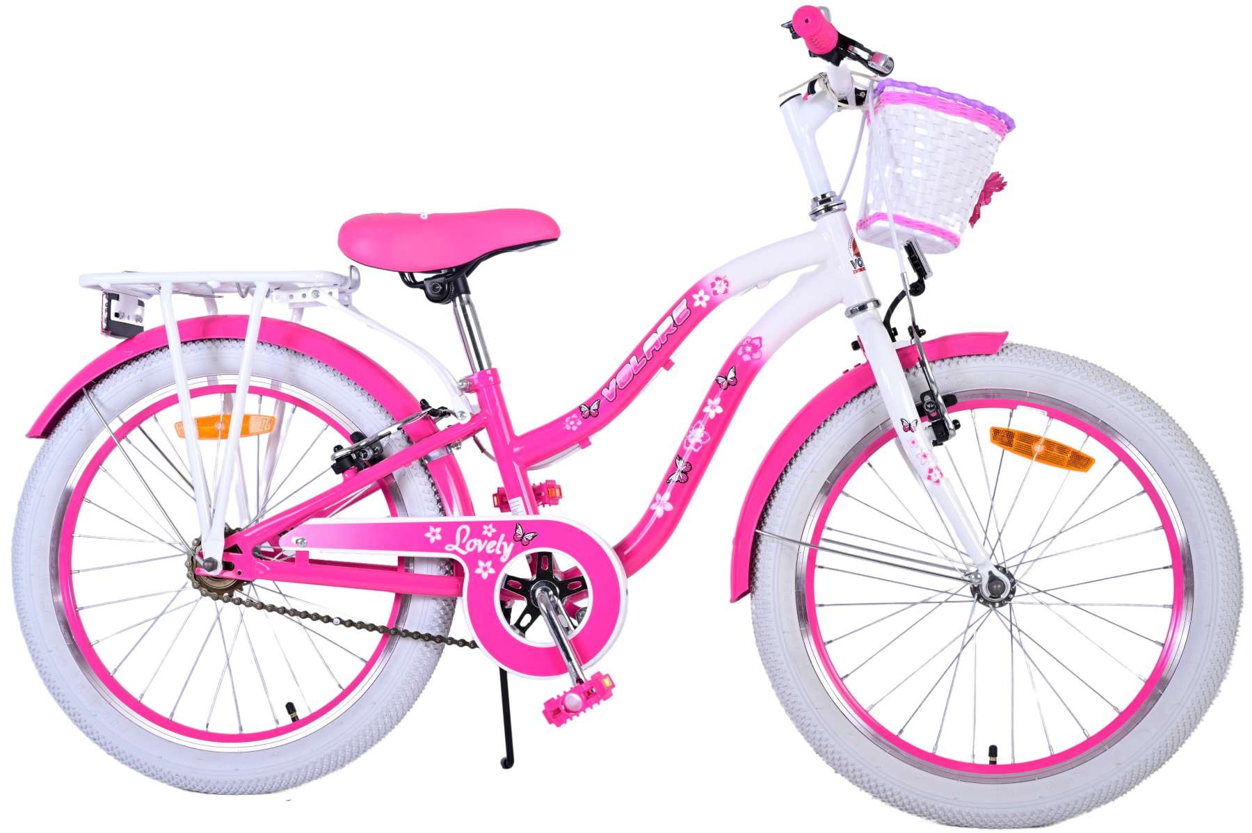 Volare Lovely Kinderfahrrad - Mädchen - 20 Zoll - Rosa Zwei Handbremsen
