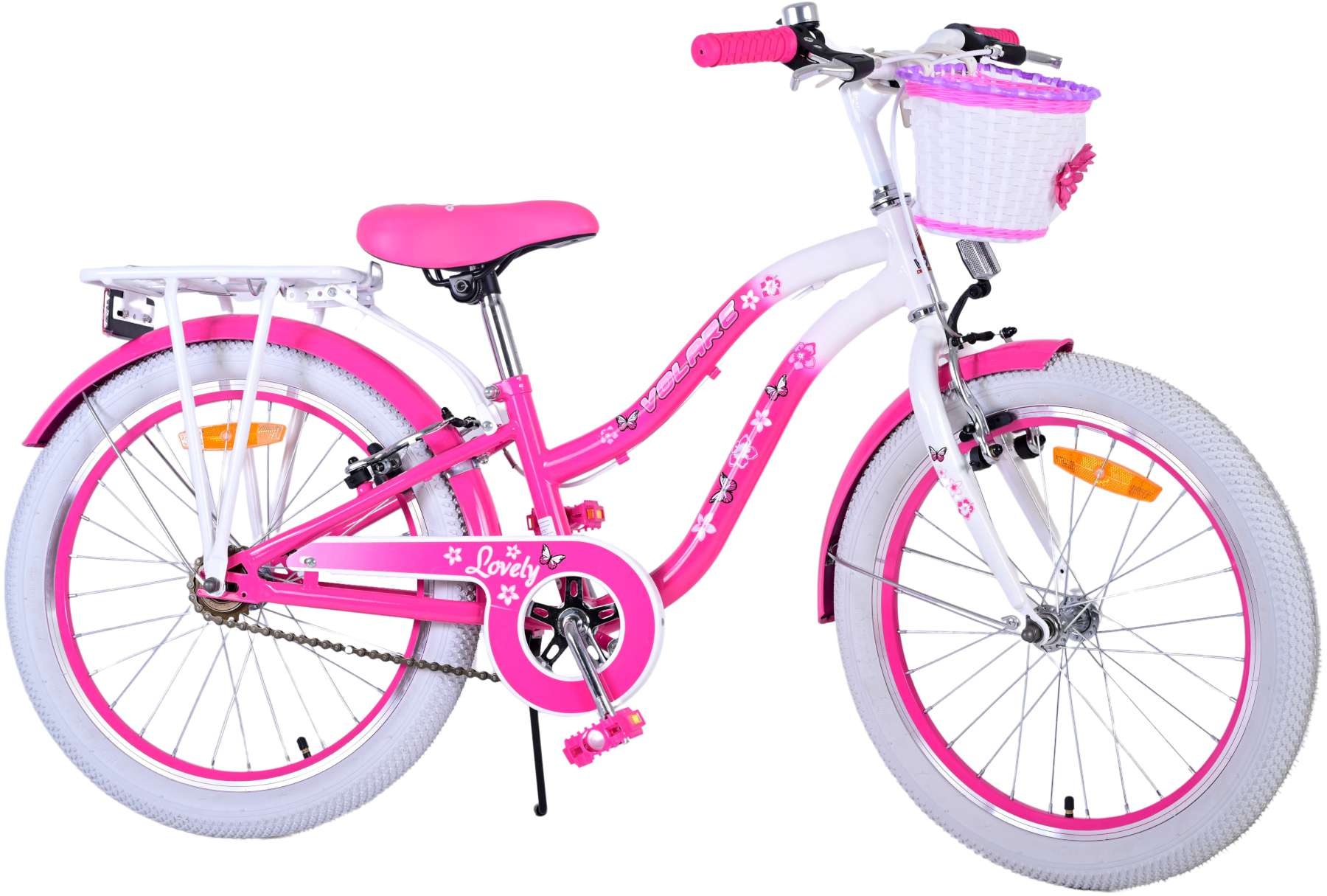 Volare Lovely Kinderfahrrad - Mädchen - 20 Zoll - Rosa Zwei Handbremsen