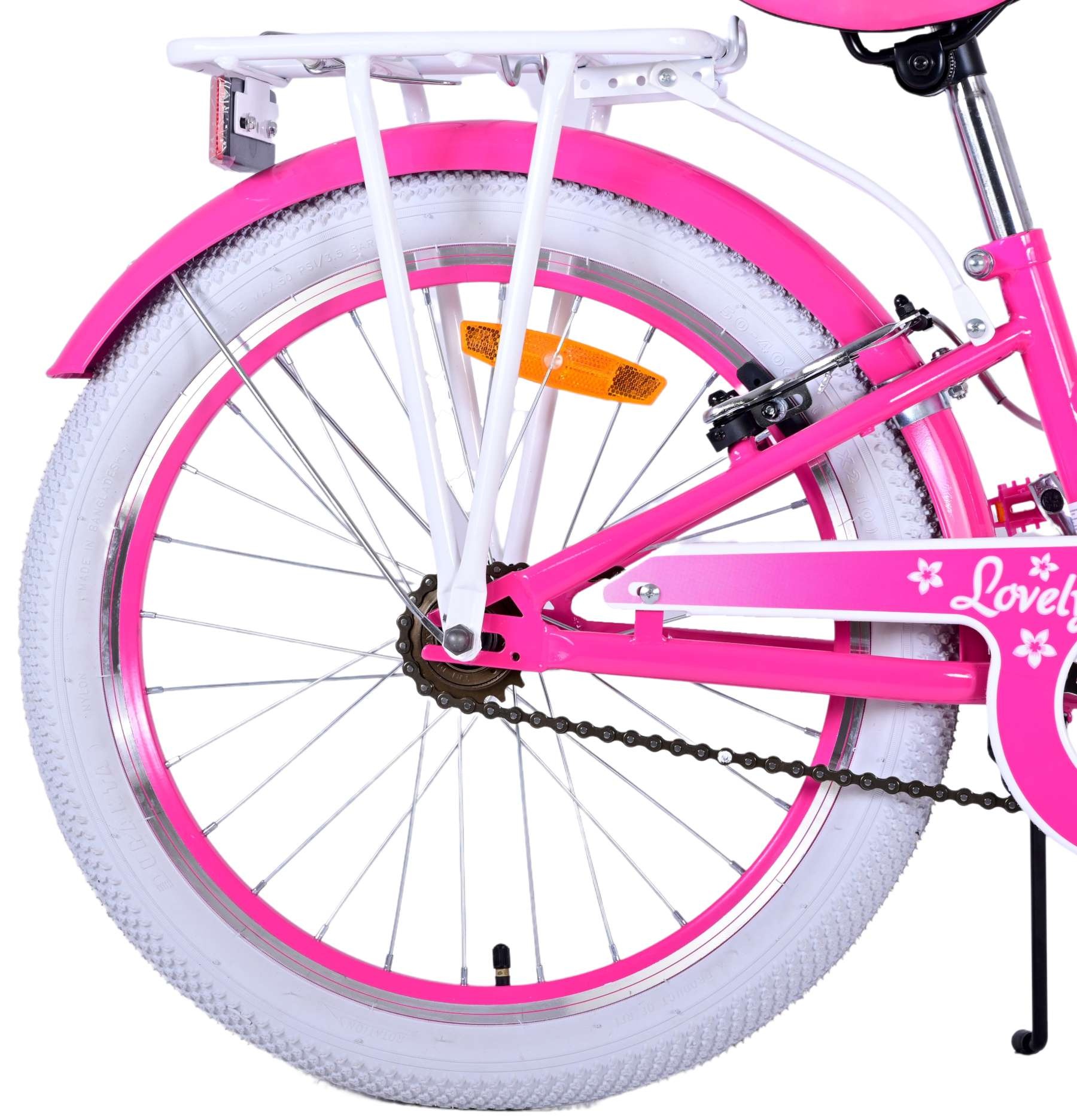Volare Lovely Kinderfahrrad - Mädchen - 20 Zoll - Rosa Zwei Handbremsen