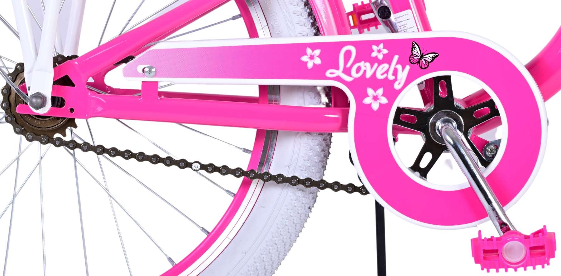 Volare Lovely Kinderfahrrad - Mädchen - 20 Zoll - Rosa Zwei Handbremsen