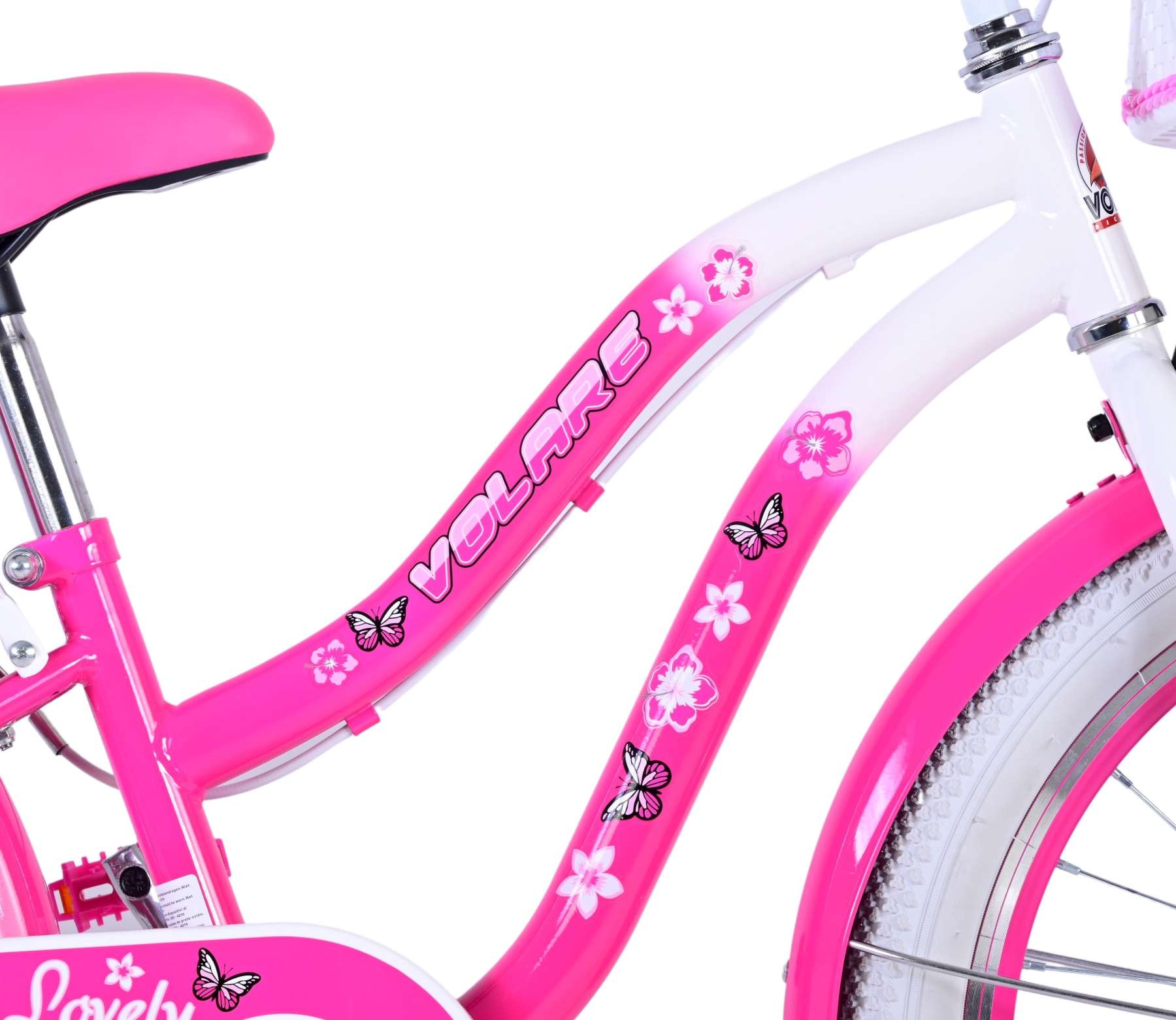 Volare Lovely Kinderfahrrad - Mädchen - 20 Zoll - Rosa Zwei Handbremsen