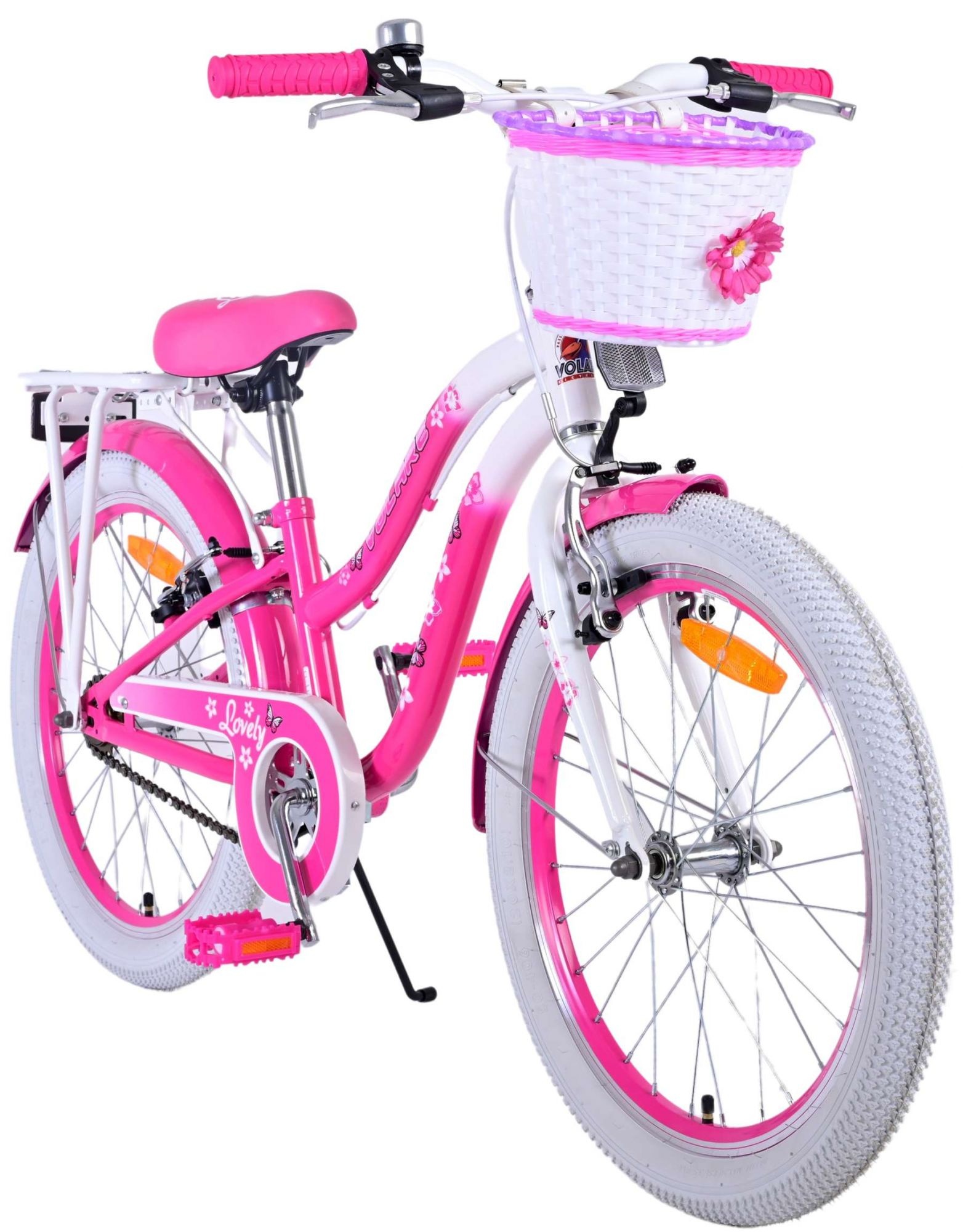Volare Lovely Kinderfahrrad - Mädchen - 20 Zoll - Rosa Zwei Handbremsen