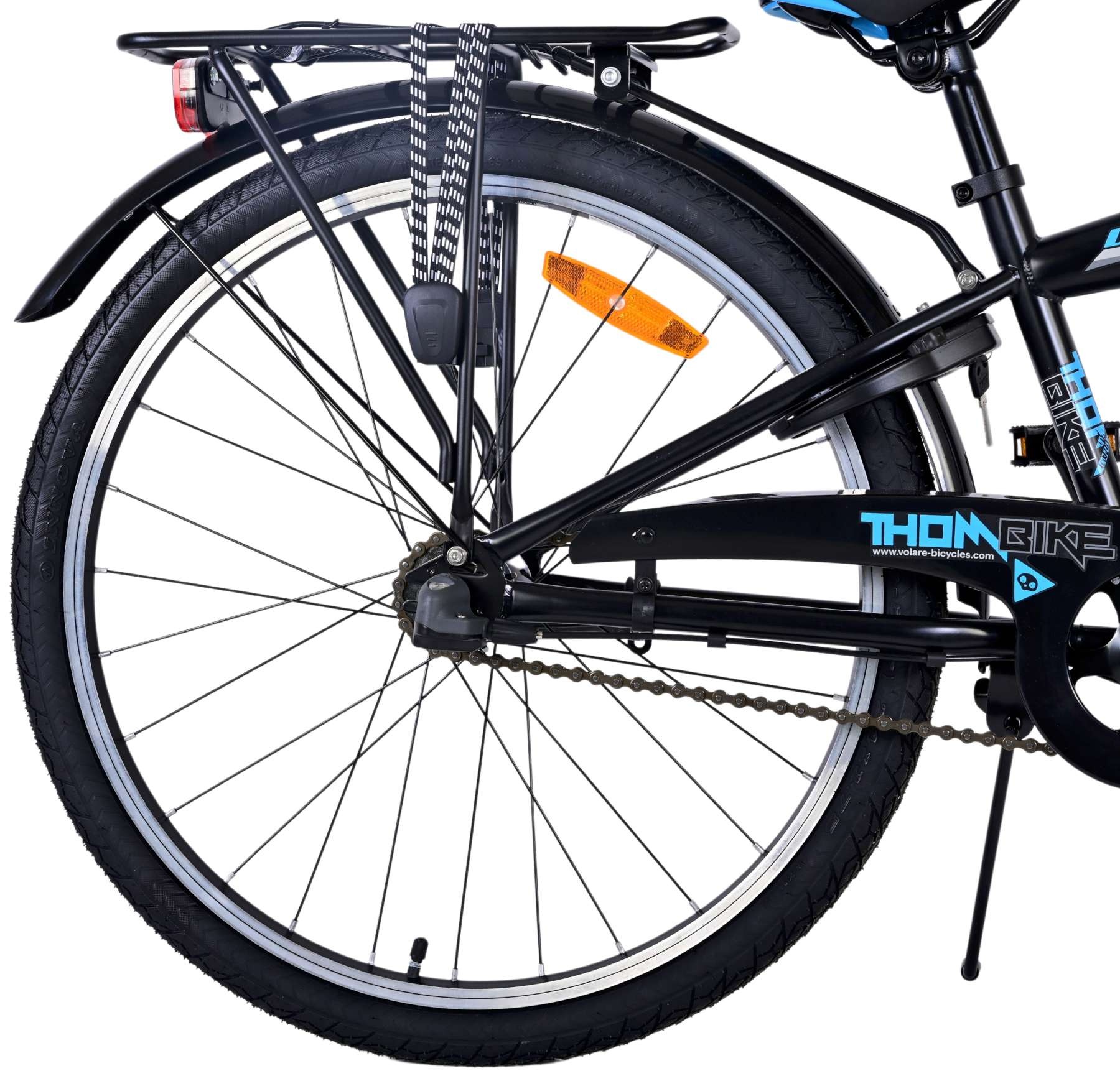 Volare Thombike Kinderfahrrad - Jungen - 24 Zoll - Schwarz Blau - 3 Gänge