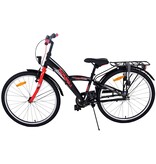 Volare Thombike Kinderfahrrad - Jungen - 24 Zoll - Schwarz Rot - 3 Gänge