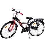Volare Thombike Kinderfahrrad - Jungen - 24 Zoll - Schwarz Rot - 3 Gänge