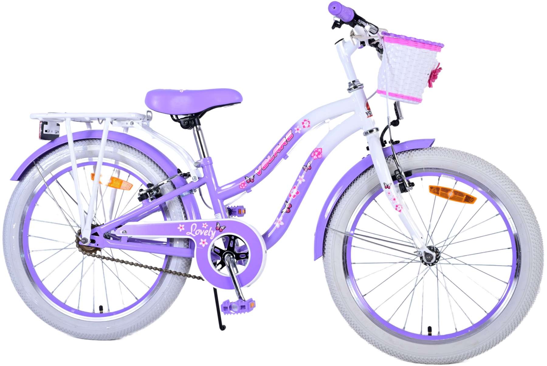 Volare Lovely Children's bike - Girls - 20 inch - Purple - Two hand brakes