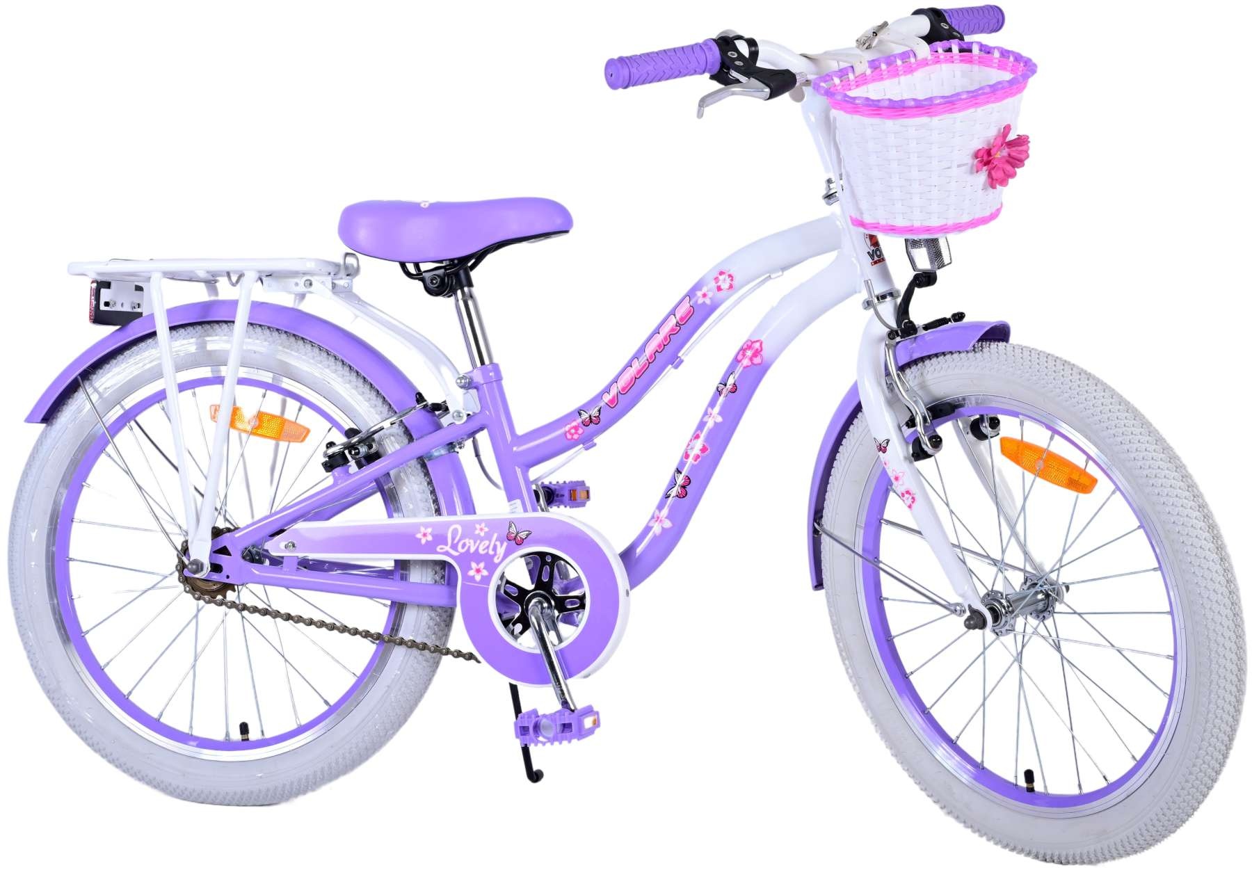 Volare Lovely Children's bike - Girls - 20 inch - Purple - Two hand brakes