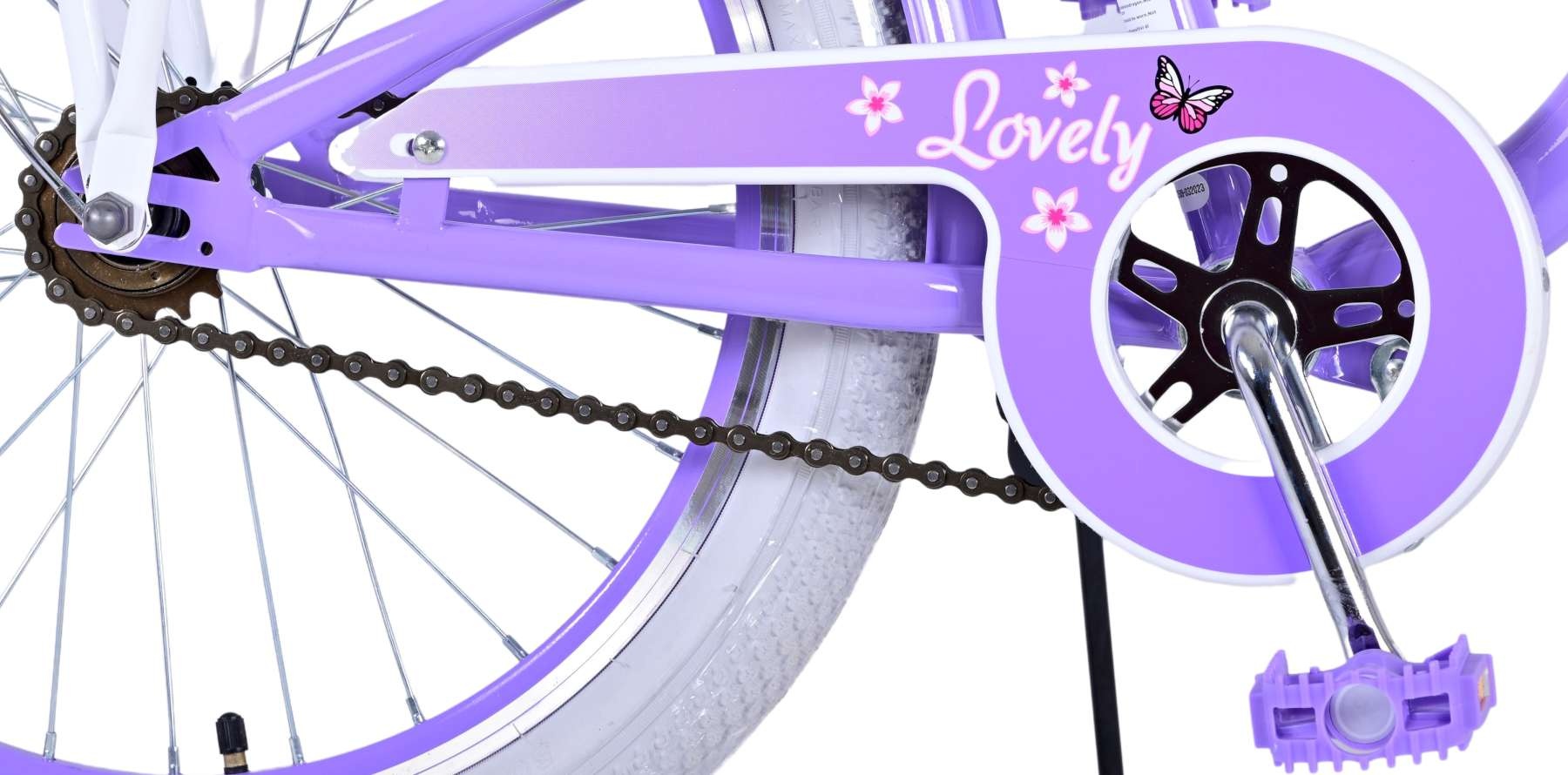 Volare Lovely Children's bike - Girls - 20 inch - Purple - Two hand brakes