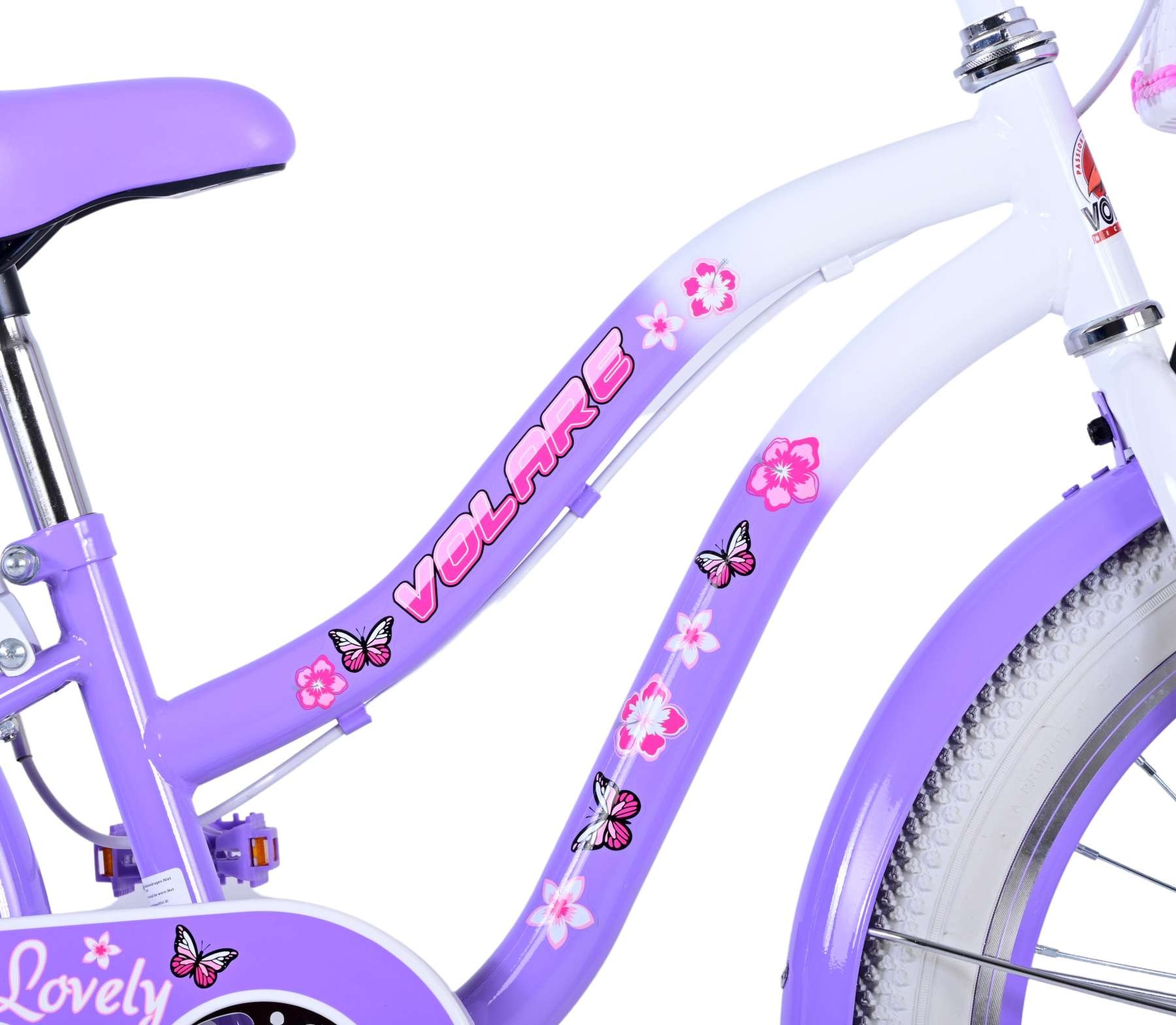 Volare Lovely Children's bike - Girls - 20 inch - Purple - Two hand brakes