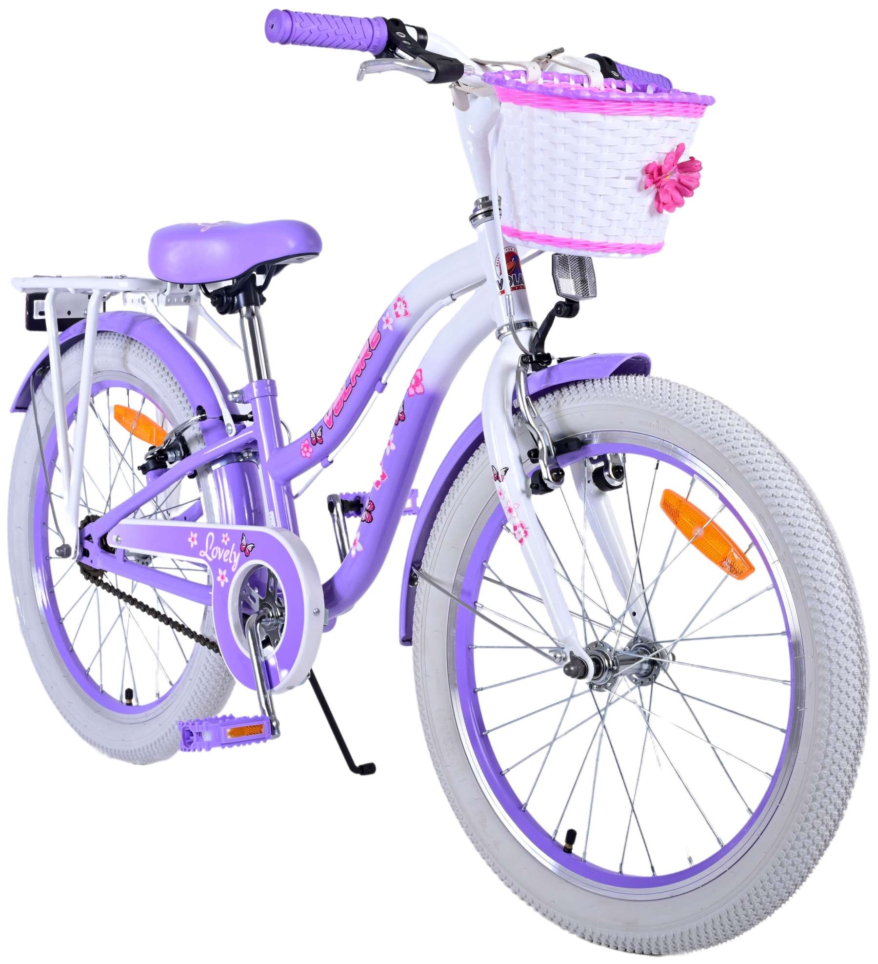Volare Lovely Children's bike - Girls - 20 inch - Purple - Two hand brakes