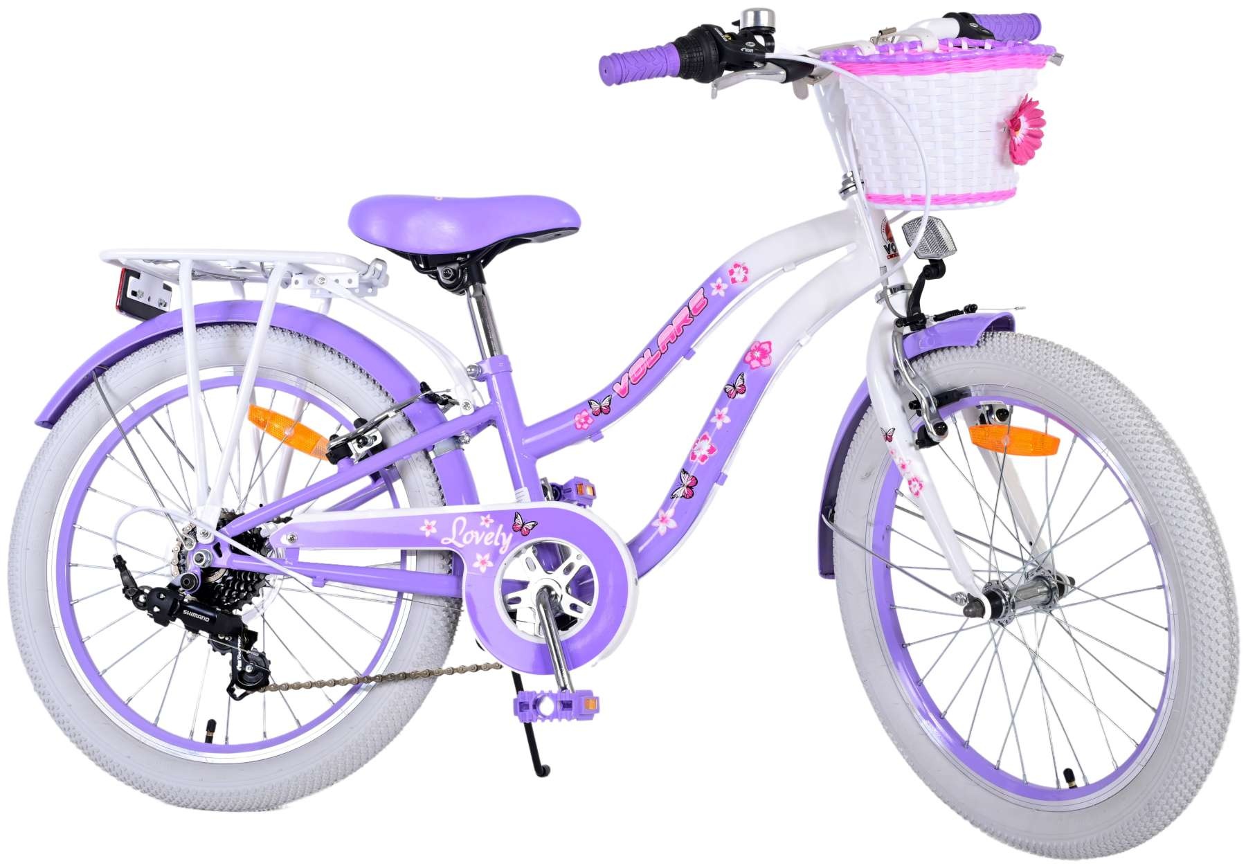 Volare Lovely children's bike - Girls - 20 inch - Purple - 7 gears