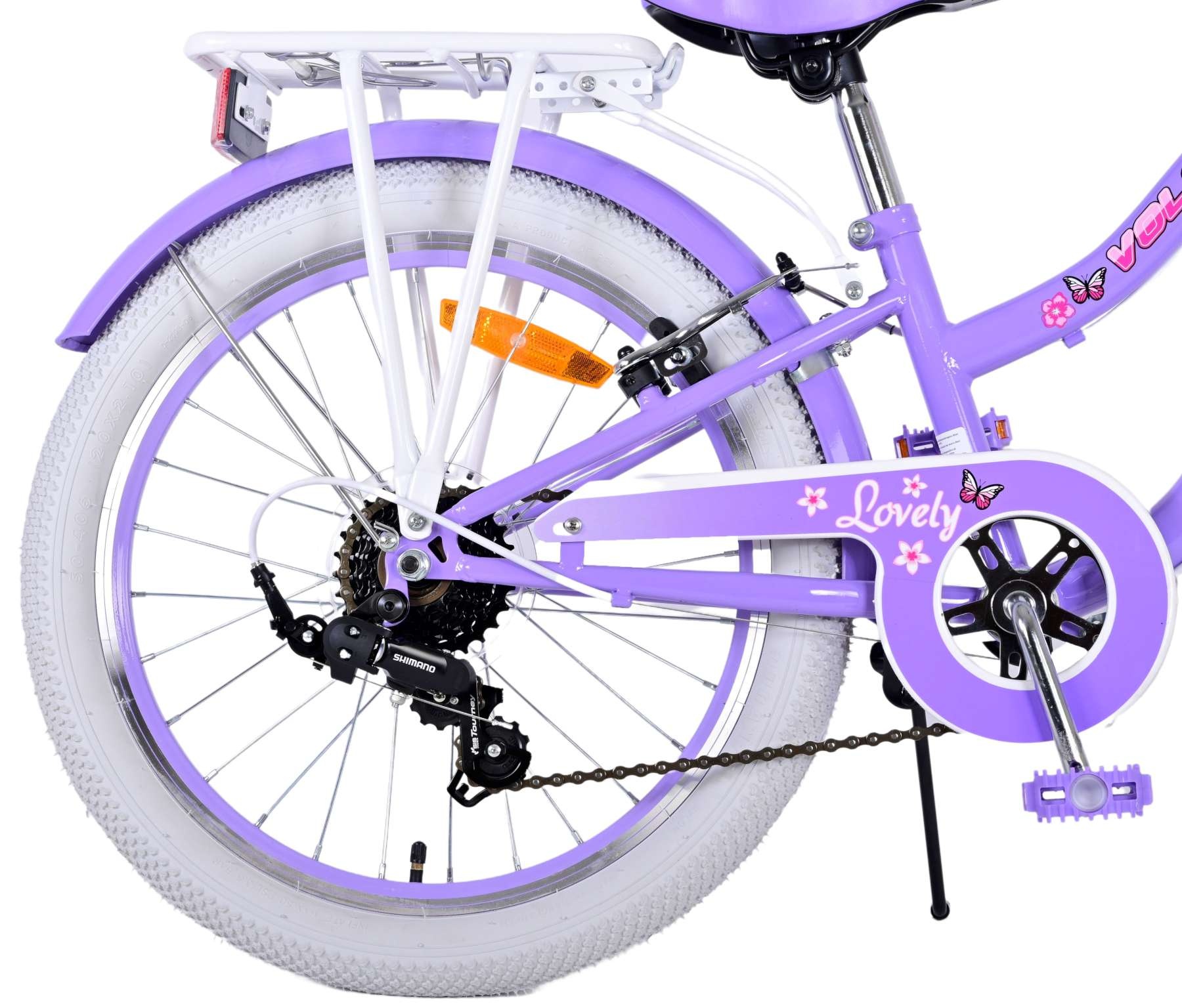 Volare Lovely children's bike - Girls - 20 inch - Purple - 7 gears