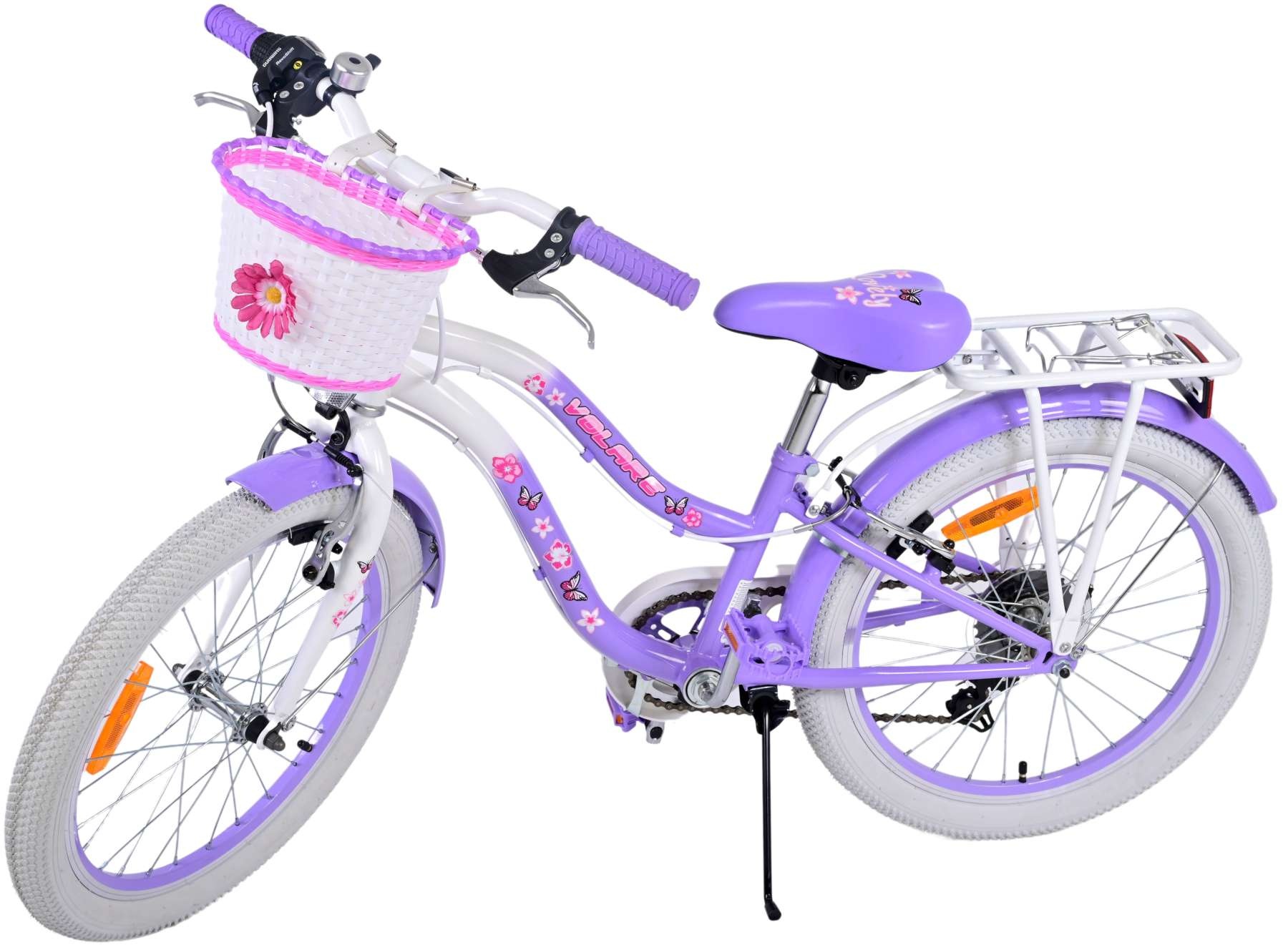 Volare Lovely Kinderfahrrad - Mädchen - 20 Zoll - Lila - 7 Gänge