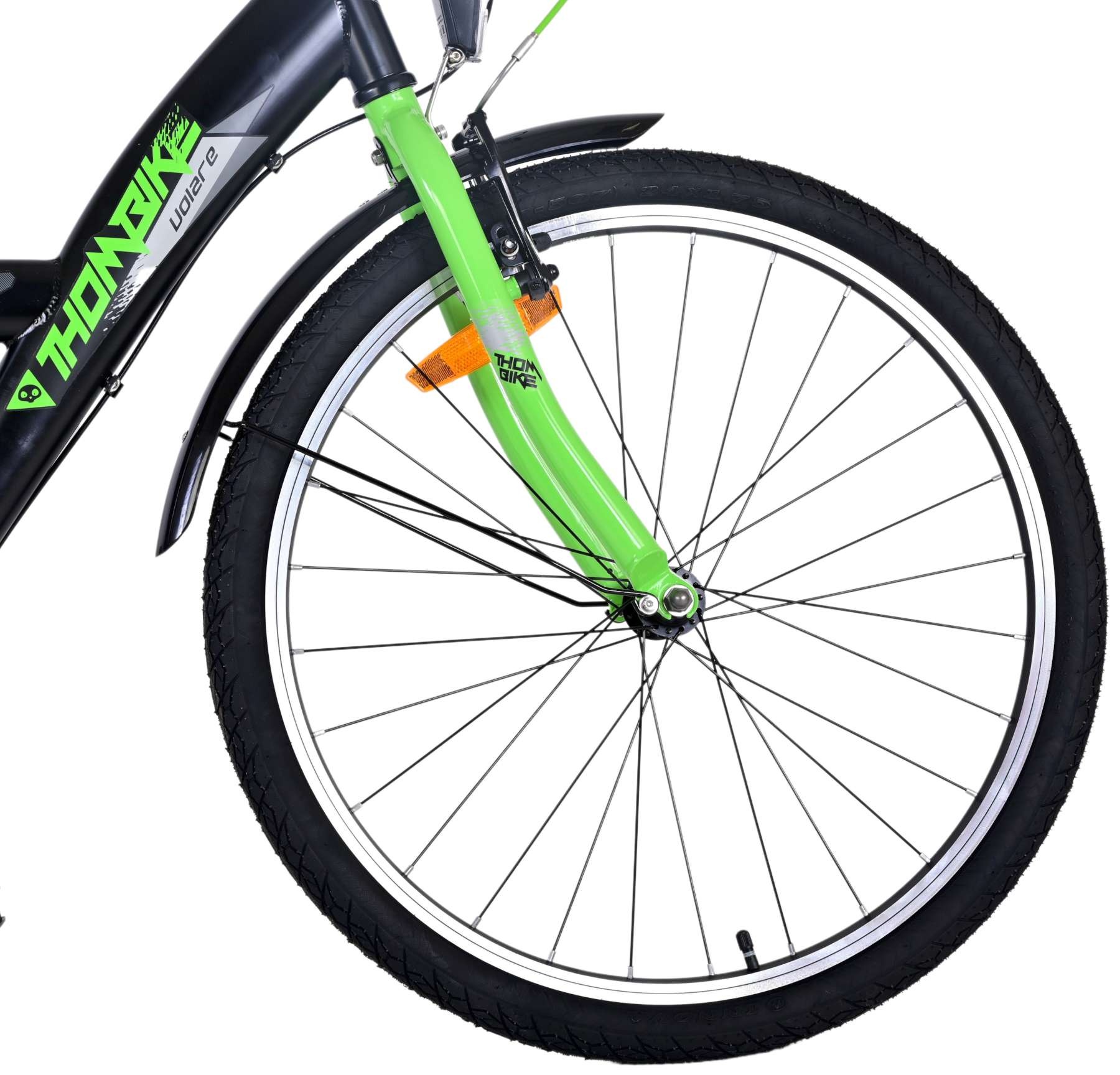 Volare Thombike Kinderfahrrad - Jungen - 24 Zoll - Grün Schwarz - 3 Gänge
